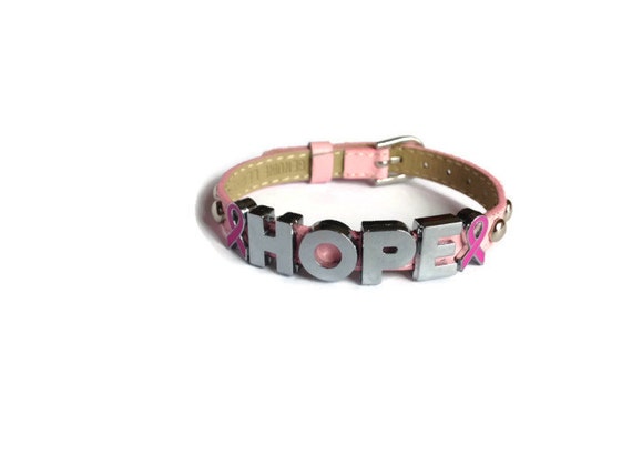 Breast Cancer Bracelet Leather Hope Bracelet Pink By Simplyrozi 1616