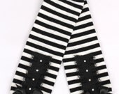 READY TO SHIP: Leg Warmers - Black and White Stripe - Twinkling Trickster - Witch Costume Accessory - One Size Il_170x135