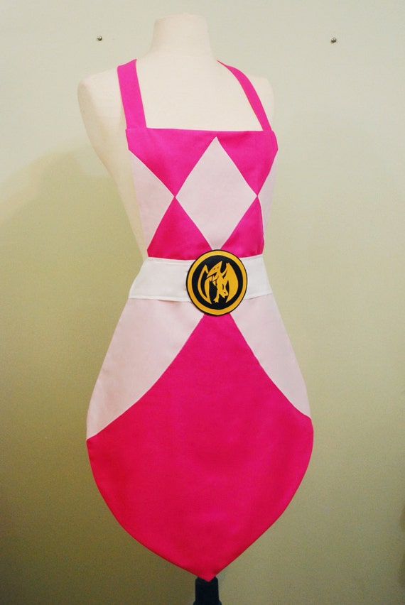 SALE - Pink Power Ranger Apron