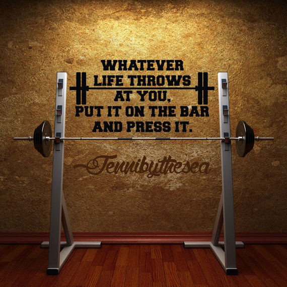 Items similar to Motivational Whatever Life Throws at you quote Gym