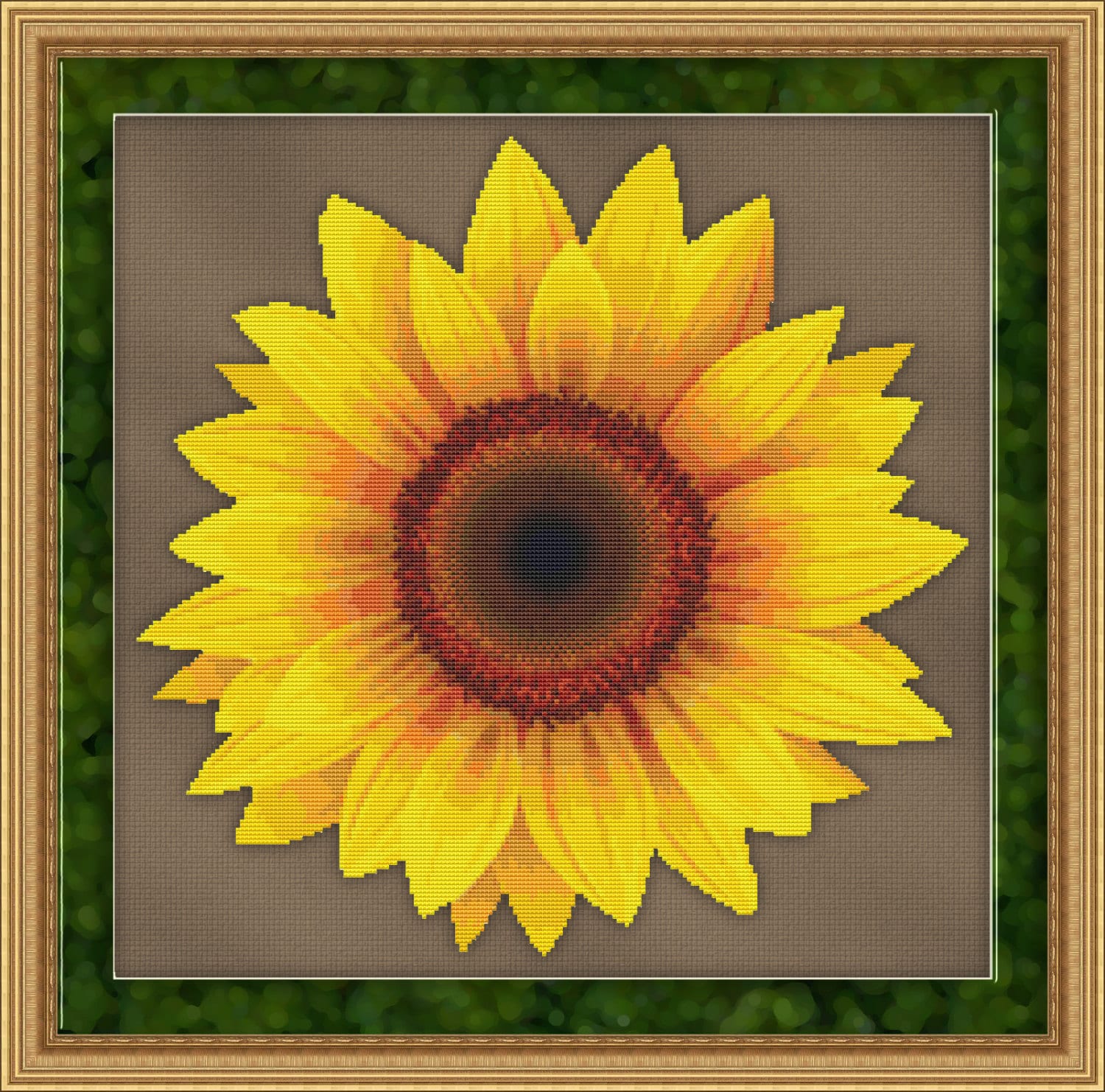 Cross Stitch Pattern Sunflower Design Instant Download Pdf