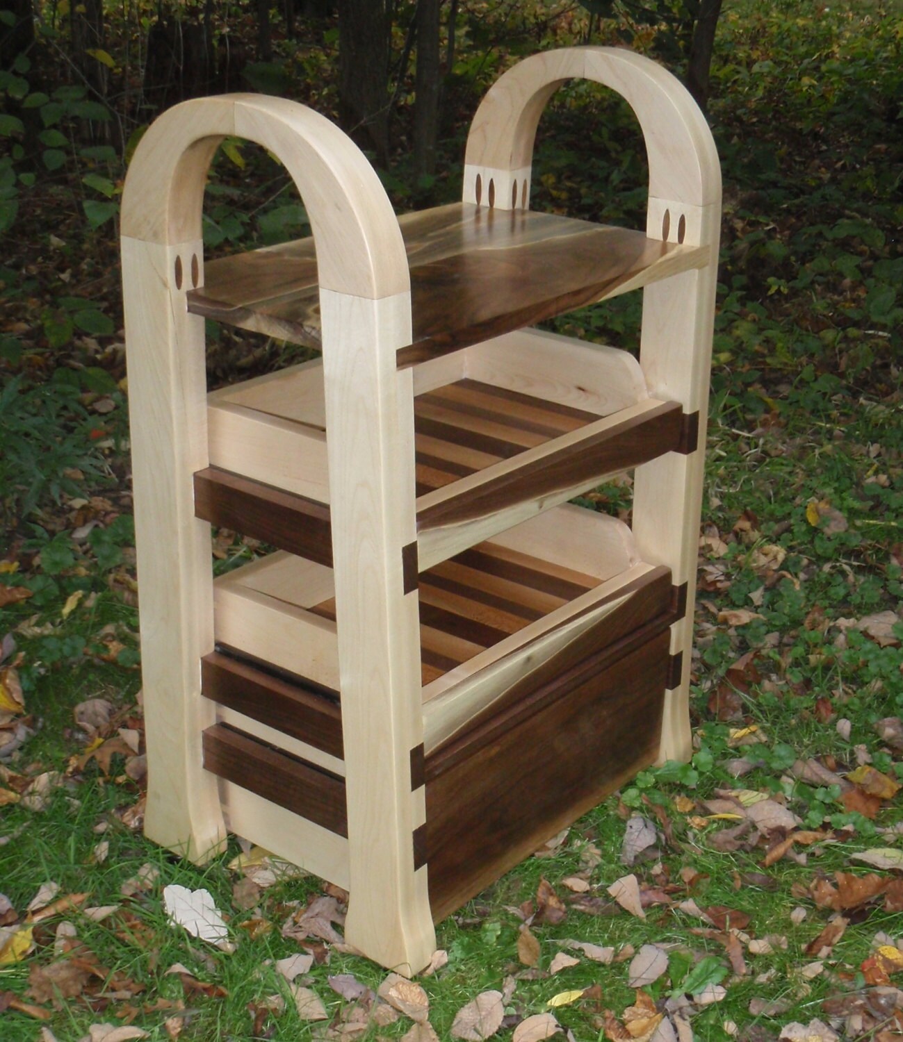 Artsy Printer Stand Maple and a bit of Walnut