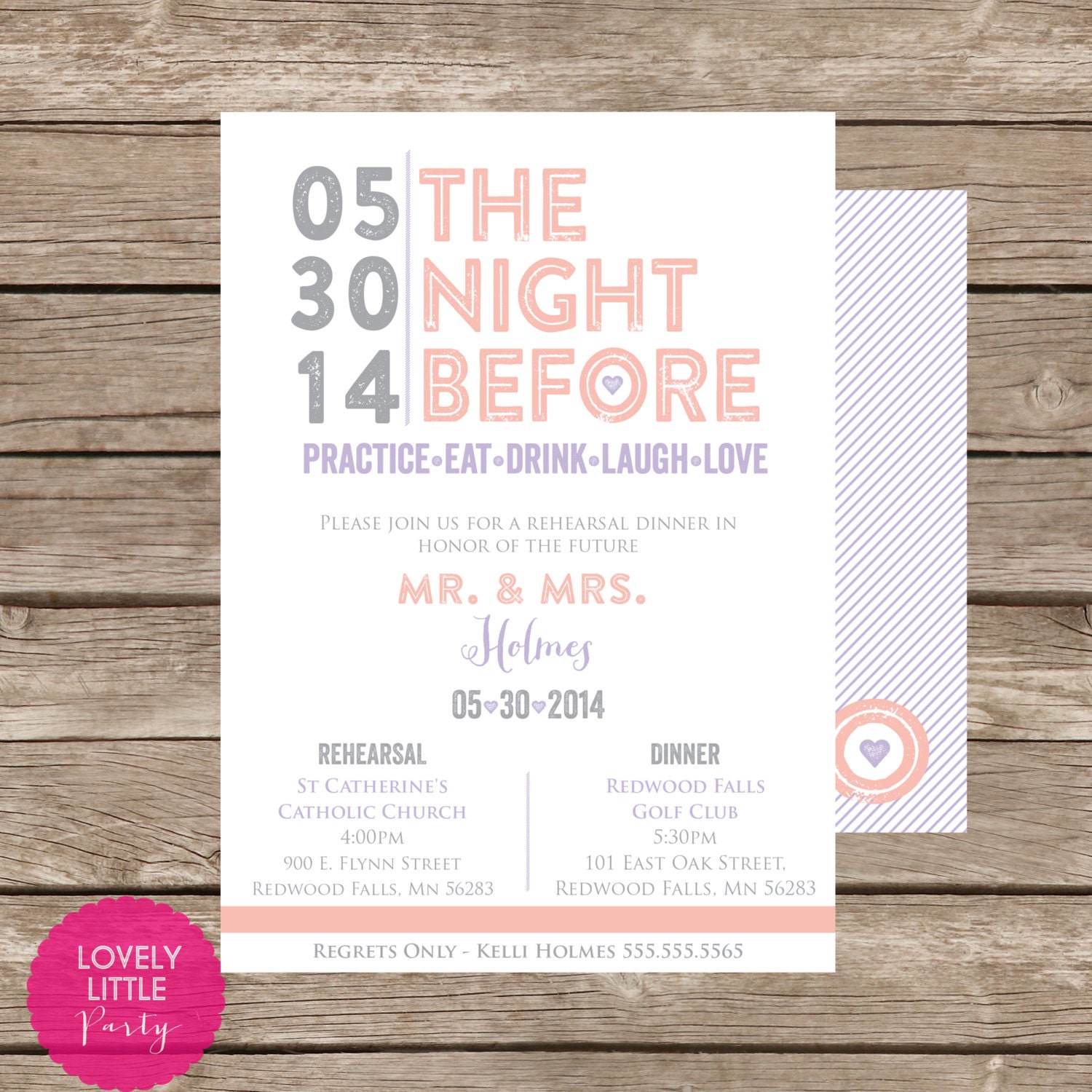 The Night Before Rehearsal Dinner Invitations 8