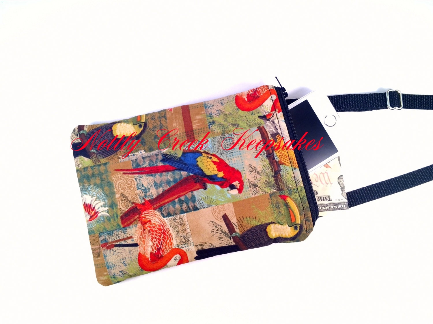 Cell Phone Crossbody Bag or Wristlet Wallet Adjustable Strap