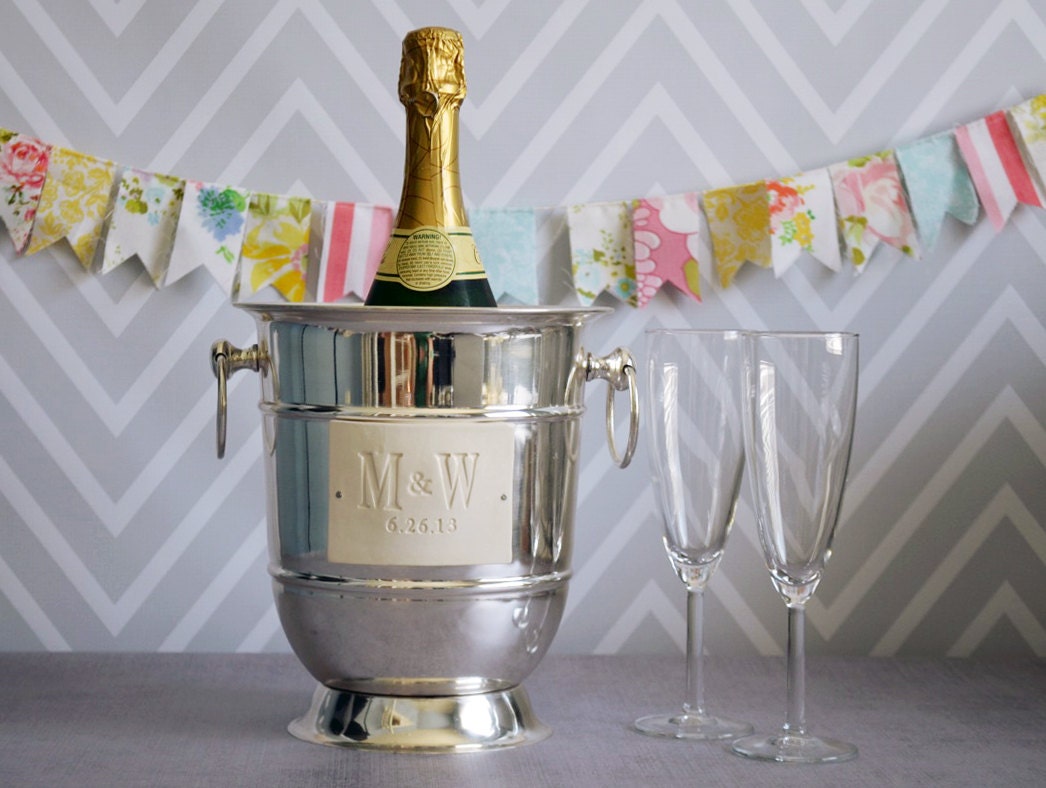 Personalized Wedding Gift Stainless Steel Champagne Bucket