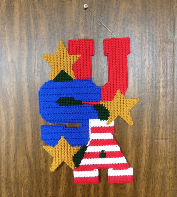 4th of July Decor July 4th Decor Americana Plastic Canvas