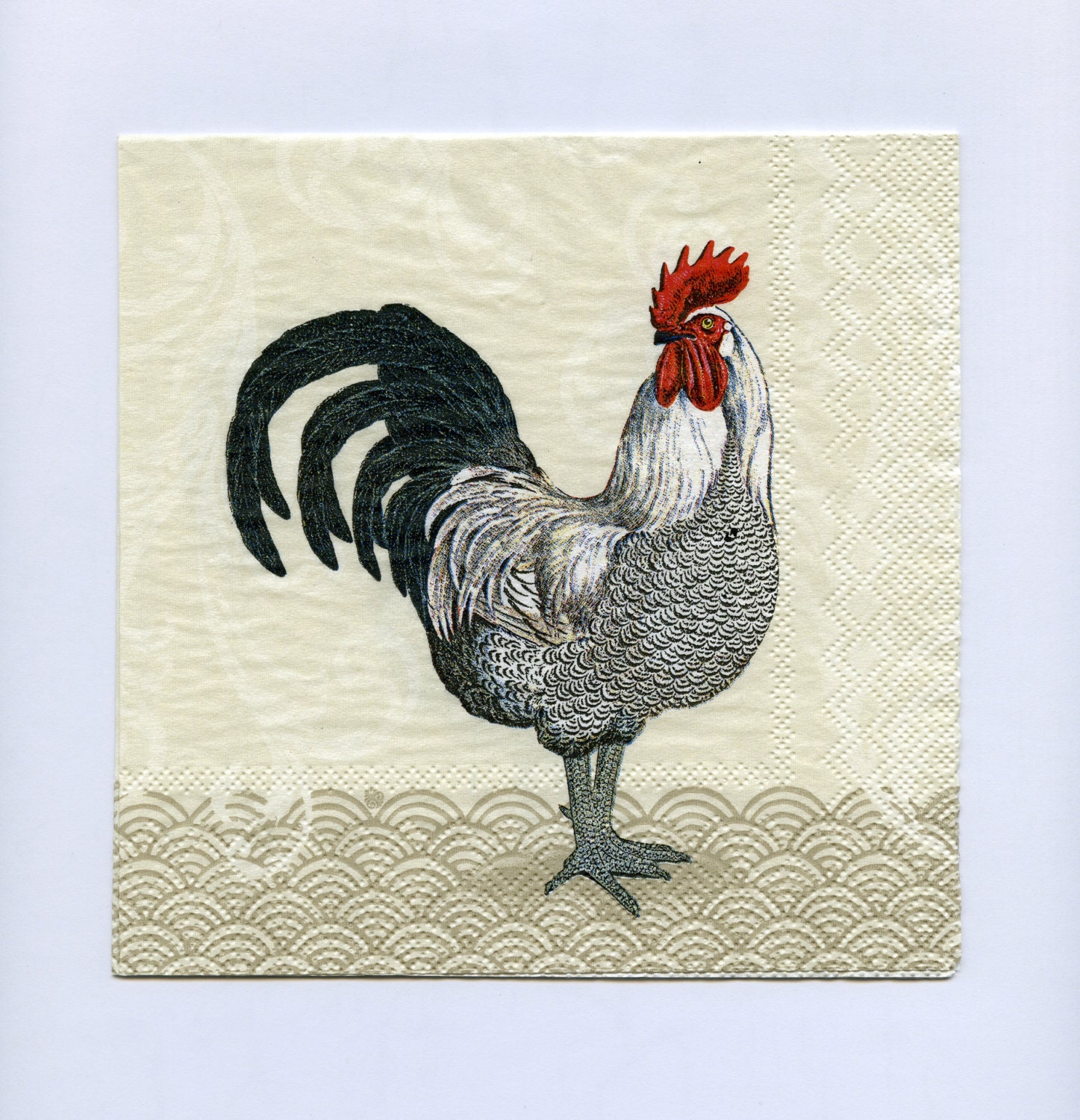 NAPKINS NEW PACKAGE Proud Rooster by OneDayLongAgo on Etsy