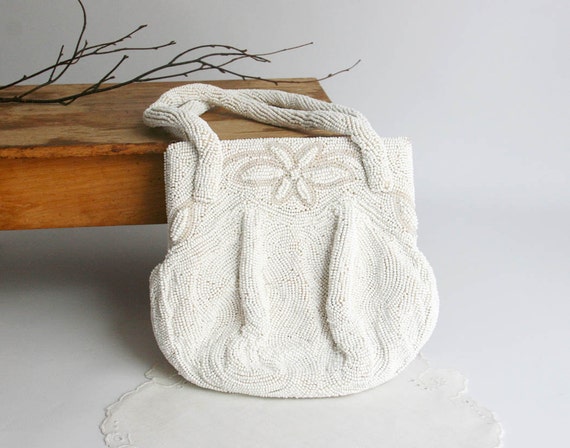 Vintage White Evening Bag Charlet K  G Paris New York Cream or White ...