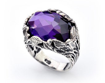 Popular items for purple stone ring on Etsy