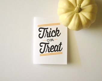 Halloween Card - As Seen On LONNY.com - Trick or Treat - Stationery Cards