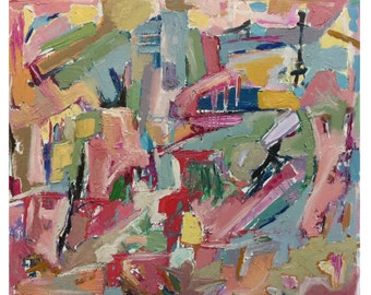 ABSTRACT Emotions. orginal oil art painting Stretched on Canvas & Ready to Hang. , 70x80 cm, 27.5"x31.5",