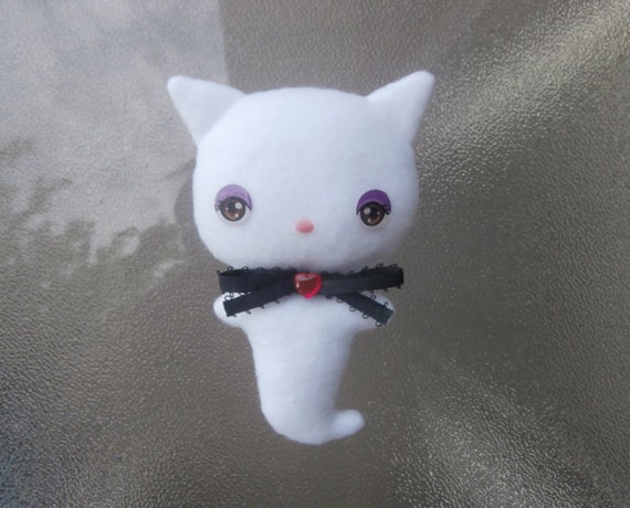 Ghost Cat Plush Spooky Kawaii Plushie by VesperiasVariety on Etsy