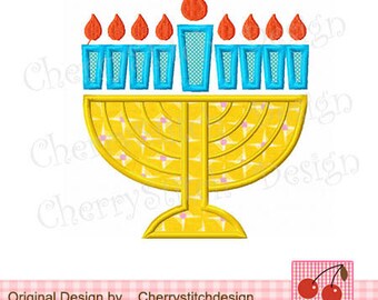 Hanukkah Embroidery Appliqque -4x4 5x5 6x6" Hanukkah 03