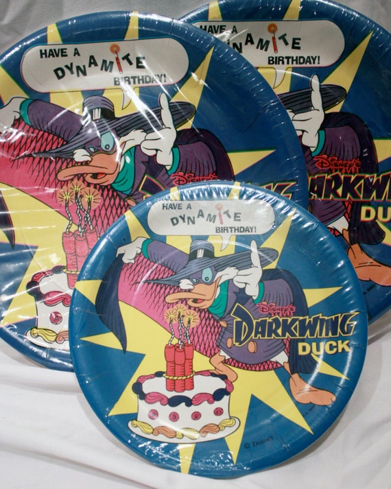 Darkwing Duck Birthday Party Plates Still in Packaging