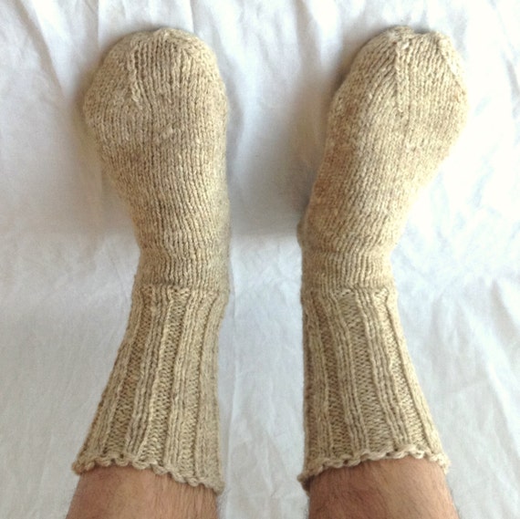 Mens 100 Heavy Wool Handknit Socks from Bulgaria
