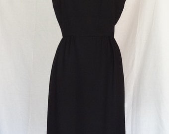DRESS SALE!!! / 1950s Dress / Classic Little Black Dress / Jean Lang / Metal Zipper