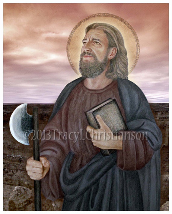 St. Matthias Art Print Catholic Patron Saint alcoholism