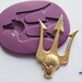 Poseidon Trident Mold/Mould - Shell Spear Mold - Silicone Molds - Polymer Clay Resin Fondant