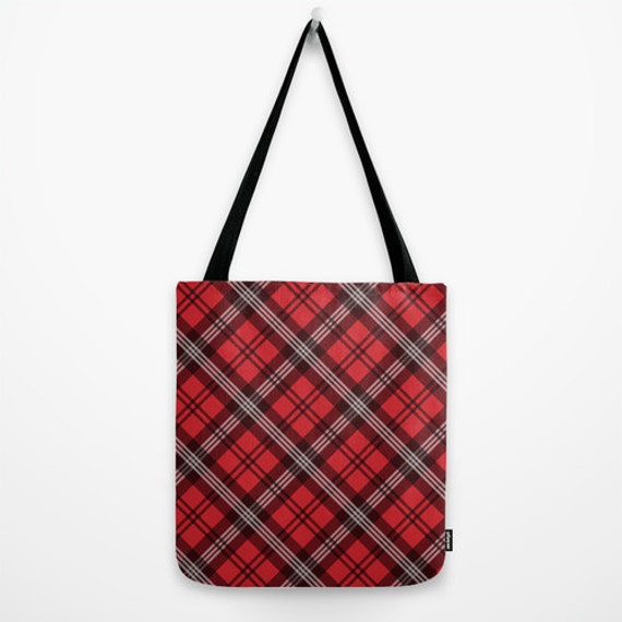 red tartan plaid handbags