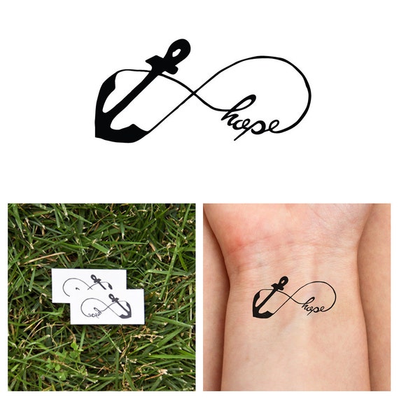 infinity meaning arrow symbol of with Set Temporary Tattoo Hope Anchor Infinity 2 of