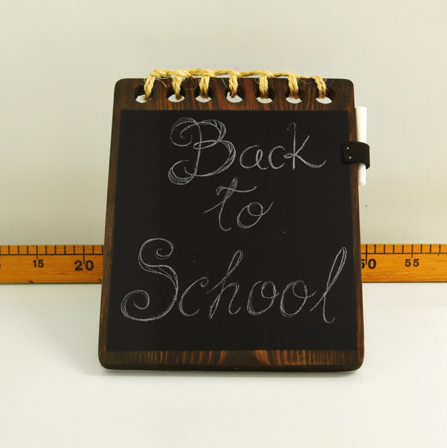 Desk Chalkboard Notebook style / Wood Chalkboard for table / back to