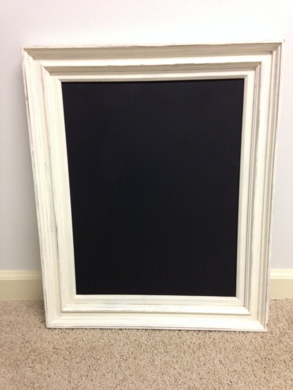 Large Chalkboards White Distressed frame Ivory White 20 x 24