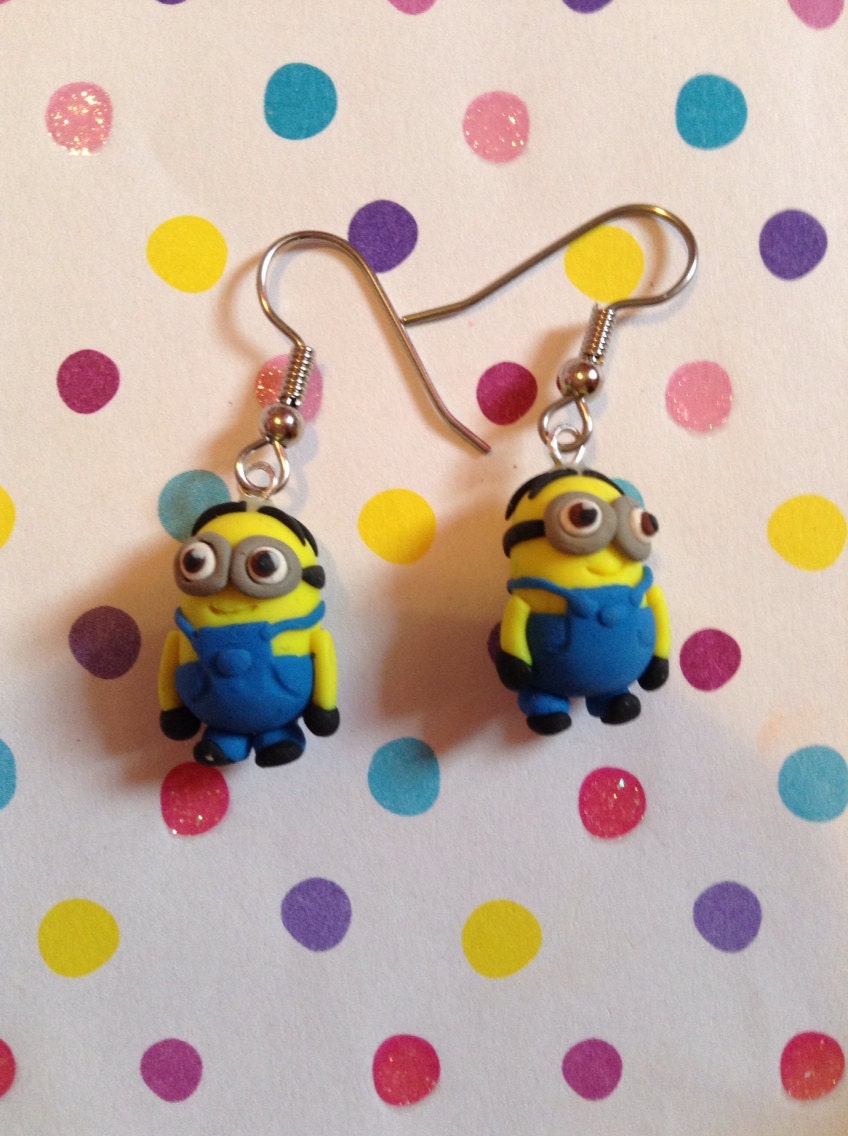 Handmade Depicable Me minion earrings