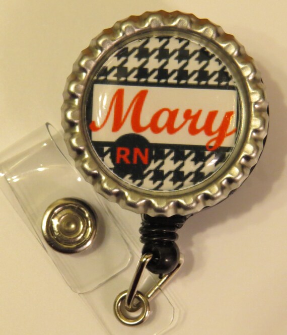 Items similar to Personalized RN Nurse Retractable Name Badge Holder