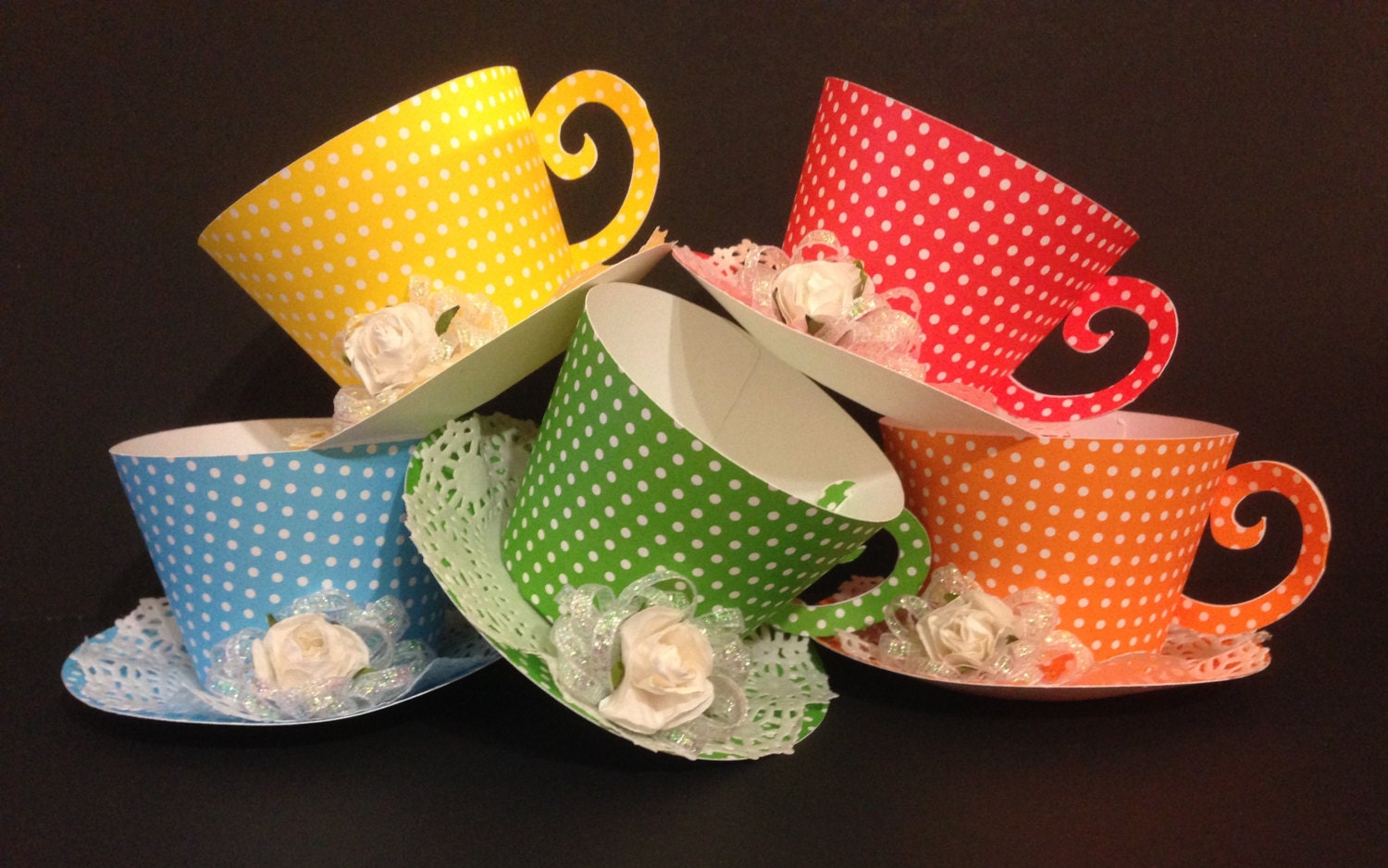 Cupcake holder Tea Cups Party Favors