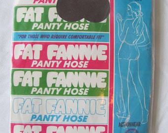 Vintage Fat Fannie Pantyhose - Original Packaging and Unopened - Size 1X - Coffee Tone Color - Vintage Nylons
