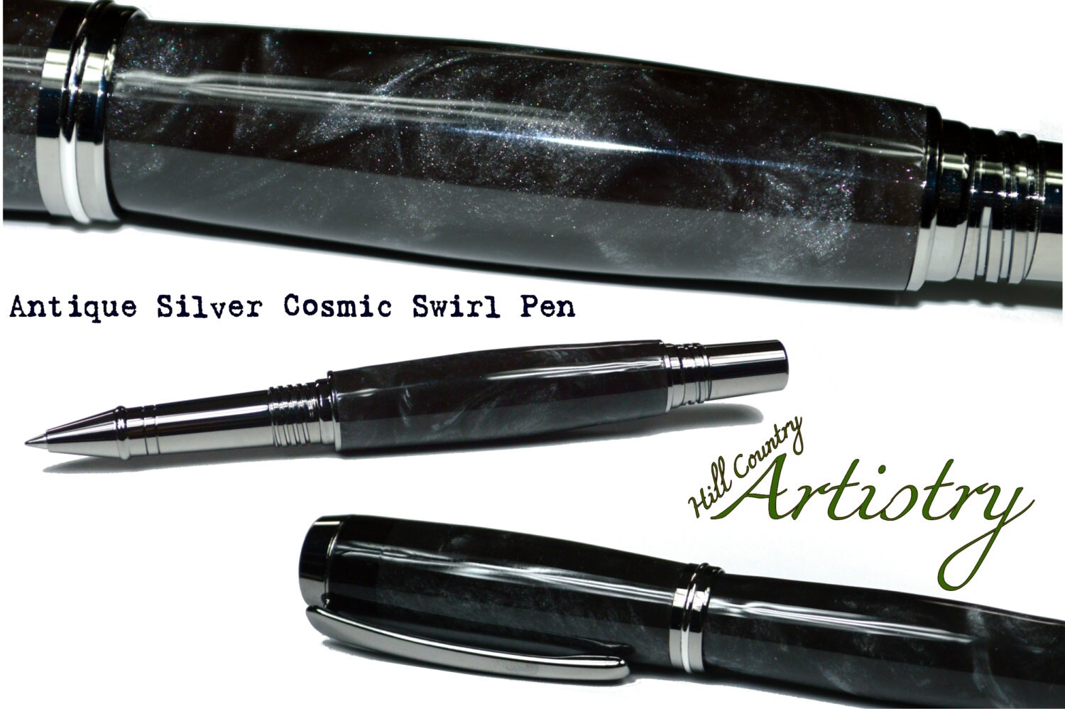 Black Rollerball Pen by HillCountryArtistry on Etsy
