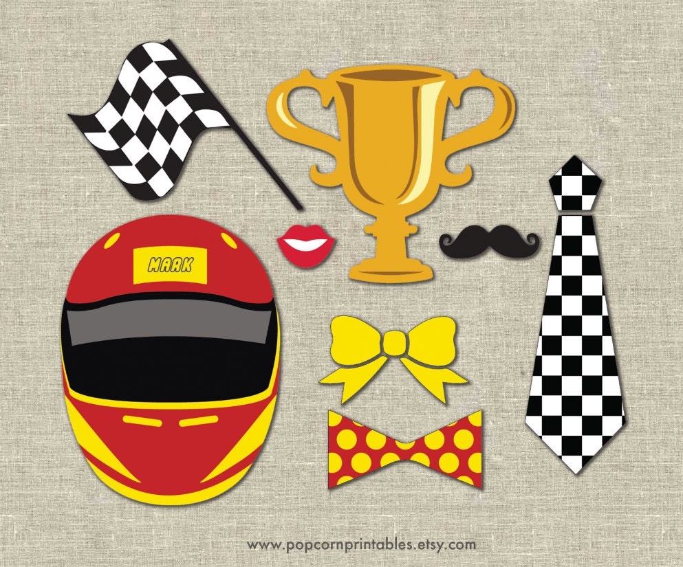 Race Car Photo Booth Props DIY Instant Download Adobe
