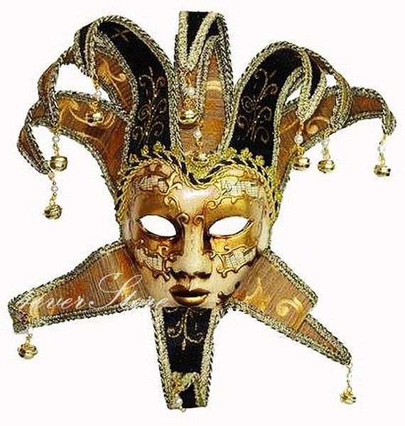 Jester Full Face Musical Men Venetian Wall Decoration Masks ...