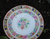 Minton Rose Bread & Butter Plate And Demi Saucer Old Globe Stamp 2 Pieces