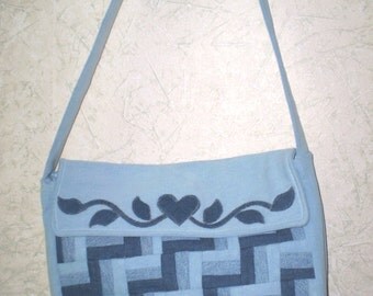 denim quilted bag