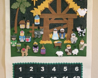 Nativity Advent Calendar • PATTERN • Instant Digital Download • Merry Christmas!