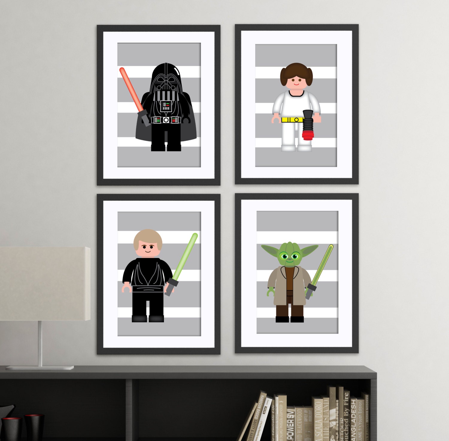 star wars wall art prints set of 4 shipped star wars