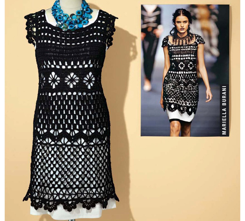 Crochet dress PATTERN designer crochet dress pattern sexy