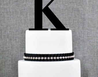 Letter K - Initial Cake Topper, Monogram Wedding Cake Topper, Custom Cake Topper
