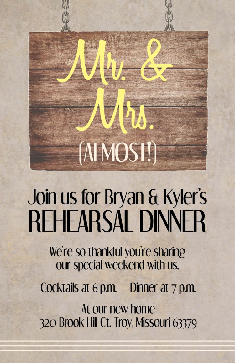 Rehearsal Dinner Invitations Etsy 5