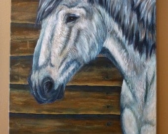 Original Acrylic Horse Painting - Canvas