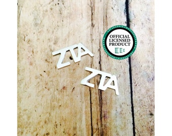 Zeta Tau Alpha Letter Stud Earrings | Sorority Earrings | Zeta Tau Alpha Earrings | ZTA Earrings | Sorority Jewelry | Zeta Jewelry