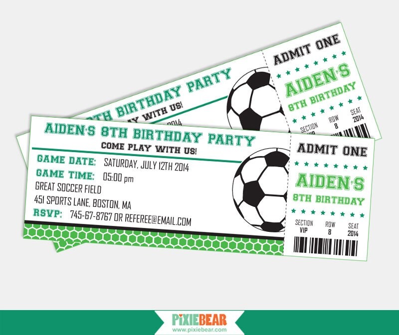 Soccer Birthday Invitations 6