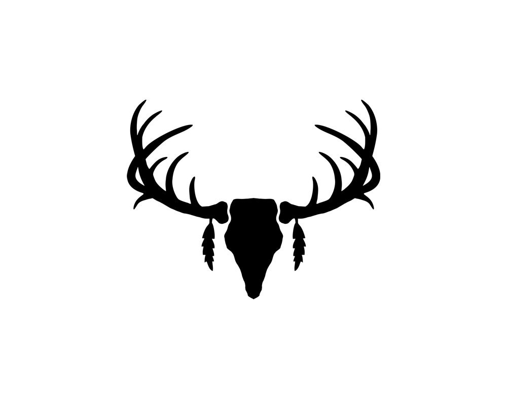 Download Silhouette Vector Deer Antler Clip Art by DonaldMorrisGraphics