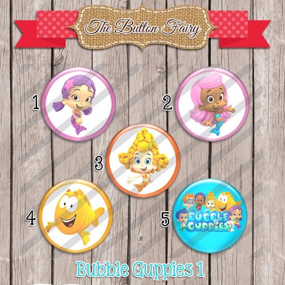 Bubble Guppies 1 1" Buttons