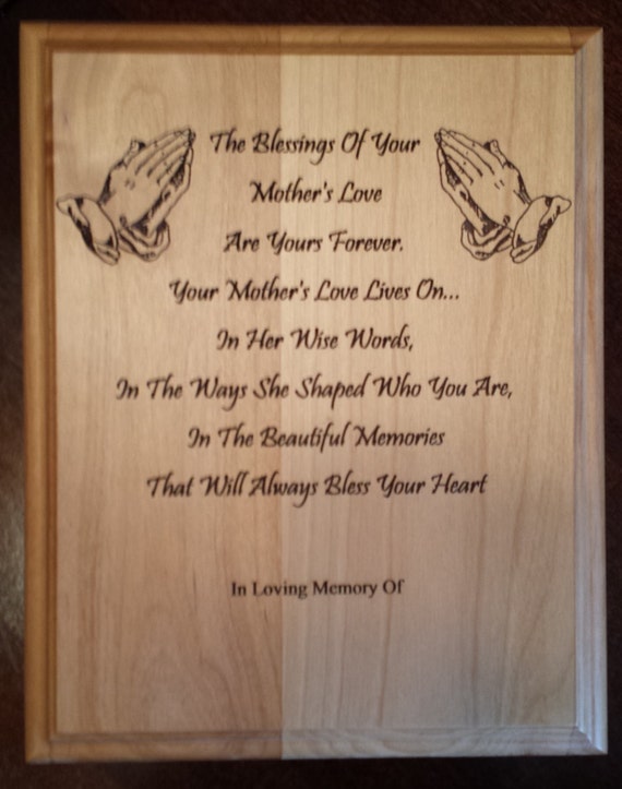 Laser Engraved Sympathy Plaque