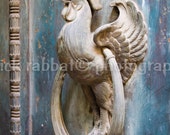 Knock Knock Fine Art Photography Metal Door Knocker Photo Rooster Paris Streets Antique Blue Gold Romantic Knock Knock Fine Art Photography Metal Door Knocker Photo Rooster Paris Streets Antique Blue Gold Romantic