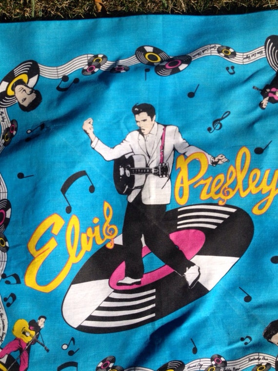 Vintage Elvis Presley scarf by Slumgull on Etsy