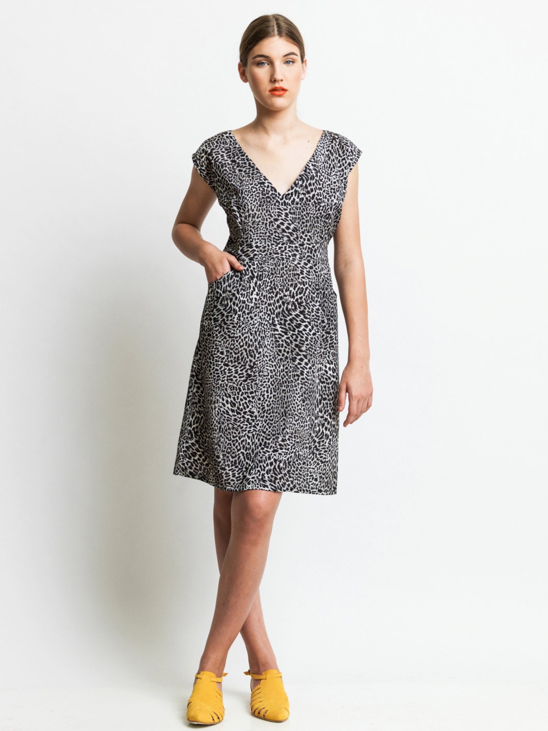 Sale Mini Black and white leopard print Dress, Summer Mini Dress ...