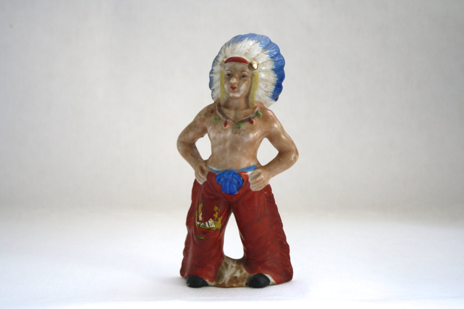 Vintage Native American Figurine Ceramic by GypsyDryGoods on Etsy